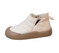 Dasongff Bottes D'Hiver Pour Femmes Bottines Chaudes Doublées de Fourrure Chaussures D'extérieur Imperméables Bottines Confortables à Enfiler Pas Cher