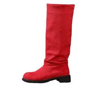 Dasongff Bottes Femme Talon Bas Sexy Botte Cavalières Femmes Cuir Classiques Cuissarde Bout Pointu Botte Montantes Hipster Club Fête Escarpins Haute Bottes au-dessus du Genou Boots Élégants