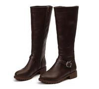 Dasongff Bottes Mollets Larges Femme Boots Equitation Femme Boot Equitation Bottes de Chevalier Chic et Élégant Santiags à Talons Bas Botte Cavalières Confort Femmes Cavalière Bottes de Neige
