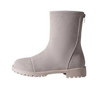 Dasongff Bottines Femme Mi-Mollet avec Fermeture Eclair Tendance Comfortable Bottes à Lacets avec Talon Large et Doublure Chaude