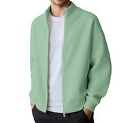 Dasongff Cardigan Gilet Homme avec Boutons pour Hiver Chaud Col Montant Pull Veste en Maille Chandail Chaud Slim Fit Épais Tricot Polaire pour Ski Moto Chasse Randonnée Travail Cyclisme la pêche