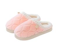 Dasongff Chaussons Chaud pour Femme Maison Pantoufles Peluche Bout Fermé Chaussons décontractés antidérapantes Pantoufles Slip on pour Automne Hiver, intérieures, Chambre, Bois Plancher