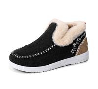 Dasongff Chaussons D'Hiver Pour Femmes en Micro-Suède et Fausse Fourrure Polaire avec Mousse à Mémoire de Forme Respirants Antidérapants Semelle Pour L'Intérieur et L'extérieur Pas Cher