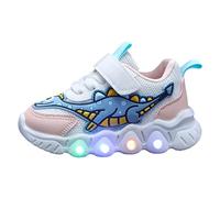Dasongff Chaussures Enfants Garçon Fille Basket LED Lumineuse Clignotants Dessin Animé Dinosaure Mode Haut Dessus Taille Baskets Montants pour Garçons et Filles, Sneaker Running