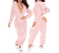 Dasongff Combinaison Pyjama Aide Soignante Femme Hiver Chaud Sanitaire pour Personnes âgées Fausse, Incontinence ou Alzheimer - Combinaison Pyjama Une Pièce