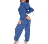 Dasongff Combinaison Pyjama Aide Soignante Femme Hiver Chaud Sanitaire pour Personnes âgées Fausse, Incontinence ou Alzheimer - Combinaison Pyjama Une Pièce