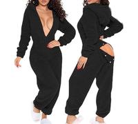 Dasongff Combinaison Pyjama Aide Soignante Femme Hiver Chaud Sanitaire pour Personnes âgées Fausse, Incontinence ou Alzheimer - Combinaison Pyjama Une Pièce