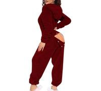 Dasongff Combinaison Pyjama Aide Soignante Femme Hiver Chaud Sanitaire pour Personnes âgées Fausse, Incontinence ou Alzheimer - Combinaison Pyjama Une Pièce