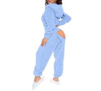 Dasongff Combinaison Pyjama Aide Soignante Femme Hiver Chaud Sanitaire pour Personnes âgées Fausse, Incontinence ou Alzheimer - Combinaison Pyjama Une Pièce
