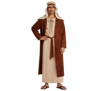 Dasongff Costume d'Adulte Joseph Costumes de Berger Robe Biblique Nativité Chrétien Halloween