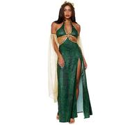 Dasongff Déguisement Reine d'Egypte Cléopatre Femme Costume Adulte Déesse égyptienne Set pour Femme, Bandeau, Collier, Cape, Robe, Deguisement Carnaval Halloween Cosplay Fête