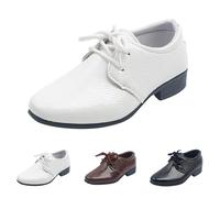 Dasongff Enfant Chaussures Oxfords et Derbies Costume pour École Chaussure Uniforme Scolaire Formel Garçon Chaussures de Ville à Lacets Chaussures Oxfords Habillées Formelles pour Garçons