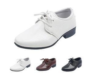 Dasongff Enfant Chaussures Oxfords et Derbies Costume pour École Chaussure Uniforme Scolaire Formel Garçon Chaussures de Ville à Lacets Chaussures Oxfords Habillées Formelles pour Garçons