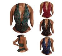 Dasongff Ensemble Lingerie Feminine Sexy Ouverte Corset Sexy Porte Jarretelle Soutien-Gorge Push-Up à Bretelles Spaghetti Lingerie Femme Sexy Ensemble Body Lingerie Femme Sexy Ensemble