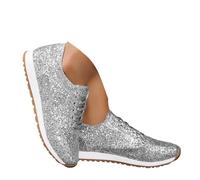 Dasongff Femme Baskets Plateforme, Baskets Décontracté Paillettes Brillant Sneakers Mode Chaussures De Marche à Lacets Basquet Running Tennis Légères Basket Confort Chic Respirantes Athlétiques