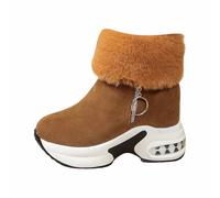 Dasongff Femme Bottes de Neige Fourrure Doublé Chaud Outdoor Antidérapantes D'hiver Bottines Pas Cher 2025