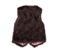 Dasongff Gilet Court Femme Fausse Fourrure Manteau Sans Manche Cardigan Imitation Fourrure Automne Hiver Chaud Pas Cher Grande Taille Élégant Casual Mode Outerwear Confortable Veste Polaire