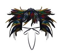 Dasongff Gothic Real Natural Feather Shrug Shawl Shoulder Wrap Cape Victorian Collar Scarf for Women Halloween Witch Crow Costume