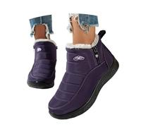 Dasongff Homme Bottes de Neige Hiver Fermeture éclair latérale Fourrées Doublure Chaude Avec Impermeable Randonnée Confort Antidérapage Chaussures Classique