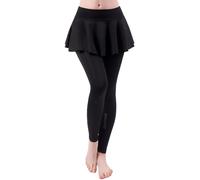 Dasongff Legging Jupe Femme Sportive Tennis Longue Jupe Pantalon Jogging Golf Sport Course a Pied Skapri avec Poche Skort Jupe avec Pantalons 2 en 1 Boom Booty Leggings avec Jupette