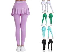 Dasongff Legging Jupe Femme Sportive Tennis Longue Jupe Pantalon Jogging Golf Sport Course a Pied Skapri avec Poche Skort Jupe avec Pantalons 2 en 1 Boom Booty Leggings avec Jupette