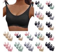 Dasongff Lot de 3 Soutiens Gorge de Sport Femme sans Armature - Brassiere Invisible Dentelle Sport Soutien-Gorge Anti Affaissement Push Up Grande Taille - Rembourré - Fitness - sans Complexe
