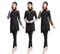 Dasongff Maillot de Bain 3-Pieces Grande Taille pour Femme et Filles Burkini Maillot de Bain Complet Burkini Femme Chic