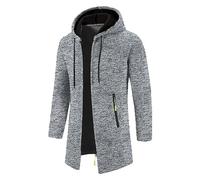 Dasongff Manteau Homme à Capuche Chaud Epais Slim Fit Business Hiver Trench-Coat Trench Coat Parka Pardessus Caban Duffle-Coats Coup-Vent Blazer Veste de Costume Casual Smoking Blouson Classique