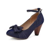 Dasongff Mary Jane Chaussures vintage pour femme avec bride de cheville fermée, bout rond, talons Gatsby, style rétro, années 1950, style victorien