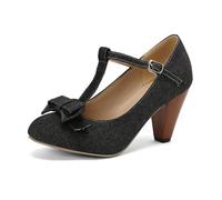 Dasongff Mary Jane Chaussures vintage pour femme avec bride de cheville fermée, bout rond, talons Gatsby, style rétro, années 1950, style victorien
