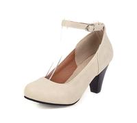 Dasongff Mary Jane Escarpins Femme Petit Talon Vintage Salomé Chaussures Femme Classic et Retro Oxford Wingtip 1920s Escarpins Vintage Années 1950 avec Bride de Cheville