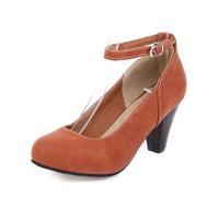 Dasongff Mary Jane Escarpins Femme Petit Talon Vintage Salomé Chaussures Femme Classic et Retro Oxford Wingtip 1920s Escarpins Vintage Années 1950 avec Bride de Cheville