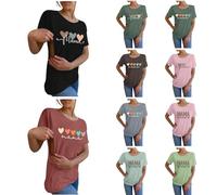 Dasongff Maternité T-Shirt Allaitement Zip Côté - T-Shirt de Maternité d'allaitement, Top d'allaitement pour Femme Enceinte - Tee Shirt Grossesse à Manches Courtes