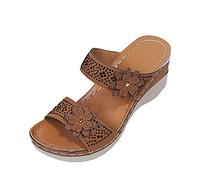 Dasongff Mules et Sabots Femme Talon Haut Mules Compensees Pas Cher Sandale Plateforme Rome Sandales Femme Été Confortable Compensé Claquette Semelle Epaisse Chaussures Plate-Forme