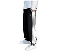 Dasongff Pantalon de Basketball pour Homme à Déchirer 2 Fermetures éclair Latérales Boutons-Pression Pantalon de Survêtement Entièrement Ouvrant Pantalons Post-Opératoire avec Poches Pas Cher