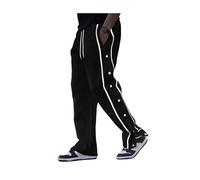 Dasongff Pantalon de Basketball pour Homme à Déchirer 2 Fermetures éclair Latérales Boutons-Pression Pantalon de Survêtement Entièrement Ouvrant Pantalons Post-Opératoire avec Poches Pas Cher