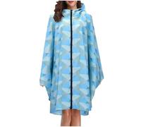 Dasongff Poncho Pluie Imperméable Femme avec Fermeture éclair, Cape De Pluie Leopard Respirante avec Capuche, Vêtements Imperméables Adulte Reutilisable pour Festival, Camping, Voyage, Taille Unique