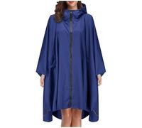 Dasongff Poncho Pluie Imperméable Femme avec Fermeture éclair, Cape De Pluie Leopard Respirante avec Capuche, Vêtements Imperméables Adulte Reutilisable pour Festival, Camping, Voyage, Taille Unique