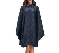 Dasongff Poncho Pluie Imperméable Femme avec Fermeture éclair, Cape De Pluie Leopard Respirante avec Capuche, Vêtements Imperméables Adulte Reutilisable pour Festival, Camping, Voyage, Taille Unique