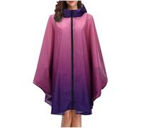 Dasongff Poncho Pluie Imperméable Femme avec Fermeture éclair, Cape De Pluie Leopard Respirante avec Capuche, Vêtements Imperméables Adulte Reutilisable pour Festival, Camping, Voyage, Taille Unique