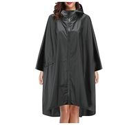 Dasongff Poncho Pluie Imperméable Femme avec Fermeture éclair, Cape De Pluie Leopard Respirante avec Capuche, Vêtements Imperméables Adulte Reutilisable pour Festival, Camping, Voyage, Taille Unique