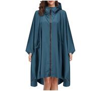 Dasongff Poncho Pluie Imperméable Femme avec Fermeture éclair, Cape De Pluie Leopard Respirante avec Capuche, Vêtements Imperméables Adulte Reutilisable pour Festival, Camping, Voyage, Taille Unique