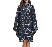 Dasongff Poncho Pluie Imperméable Femme avec Fermeture éclair, Cape De Pluie Leopard Respirante avec Capuche, Vêtements Imperméables Adulte Reutilisable pour Festival, Camping, Voyage, Taille Unique