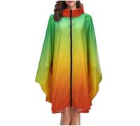 Dasongff Poncho Pluie Imperméable Femme avec Fermeture éclair, Cape De Pluie Leopard Respirante avec Capuche, Vêtements Imperméables Adulte Reutilisable pour Festival, Camping, Voyage, Taille Unique