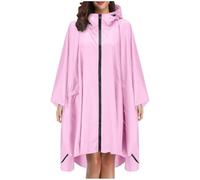 Dasongff Poncho Pluie Imperméable Femme avec Fermeture éclair, Cape De Pluie Leopard Respirante avec Capuche, Vêtements Imperméables Adulte Reutilisable pour Festival, Camping, Voyage, Taille Unique