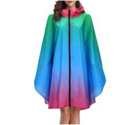 Dasongff Poncho Pluie Imperméable Femme avec Fermeture éclair, Cape De Pluie Leopard Respirante avec Capuche, Vêtements Imperméables Adulte Reutilisable pour Festival, Camping, Voyage, Taille Unique