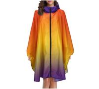 Dasongff Poncho Pluie Imperméable Femme avec Fermeture éclair, Cape De Pluie Leopard Respirante avec Capuche, Vêtements Imperméables Adulte Reutilisable pour Festival, Camping, Voyage, Taille Unique