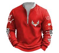 Dasongff Pull Col Camionneur Homme Sweatshirt Köln Geschenk Cologne Karneval Sweat Demi Zippé Homme À Manches Longues Chaud Maillot de Chasse Survêtement et Boutons Sweat Pull-Over Automne Hiver 2025