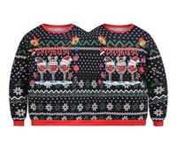Dasongff Pull de Noël Moche pour Deux Personnes, Homme et Femme, Pull 3D Amusant Couple, pour La Fête de Noël