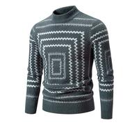Dasongff Pull de Noël Slim Fit pour Homme Pull Tricoté de Noël Pulls à Col Roulé pour Les Fêtes Pulls Vintage à Col Montant
